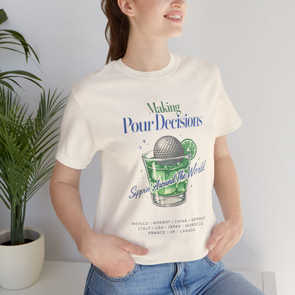 Disney Epcot Inpired Making Pour Decisions Tee — Cocktail Epcot Ball Design