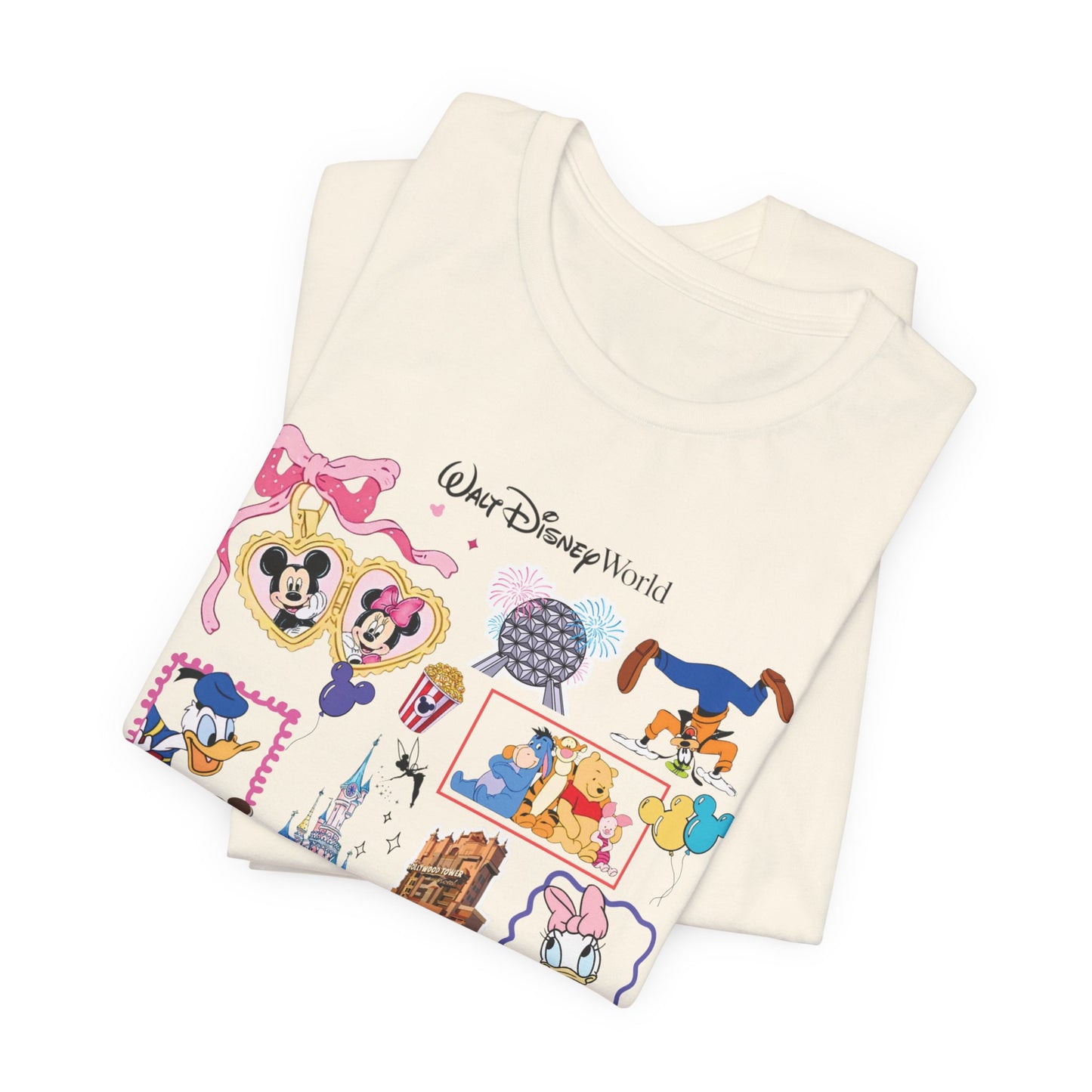 Walt Disney World 2026 Collage Tee | Castle Characters & Park Icons