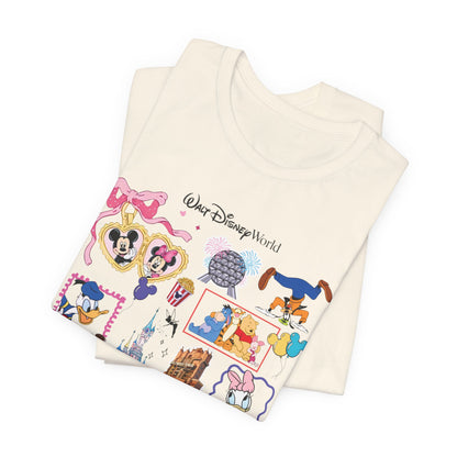 Walt Disney World 2026 Collage Tee | Castle Characters & Park Icons