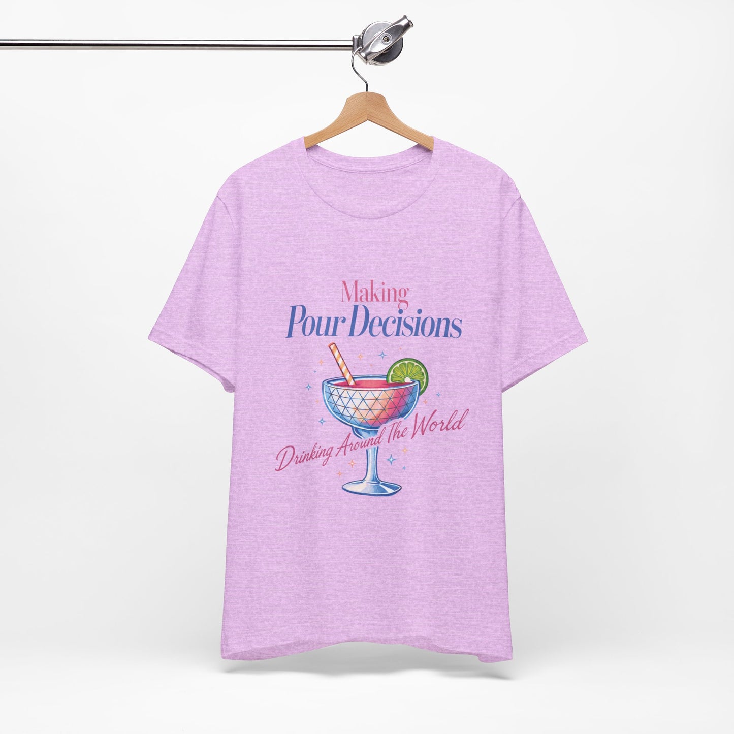 Making Pour Decisions Epcot Tee – Cocktail Drinking Around the World Checklist T‑Shirt