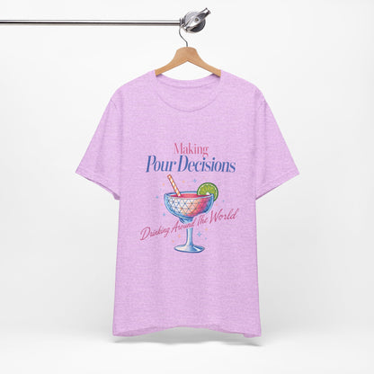 Making Pour Decisions Epcot Tee – Cocktail Drinking Around the World Checklist T‑Shirt