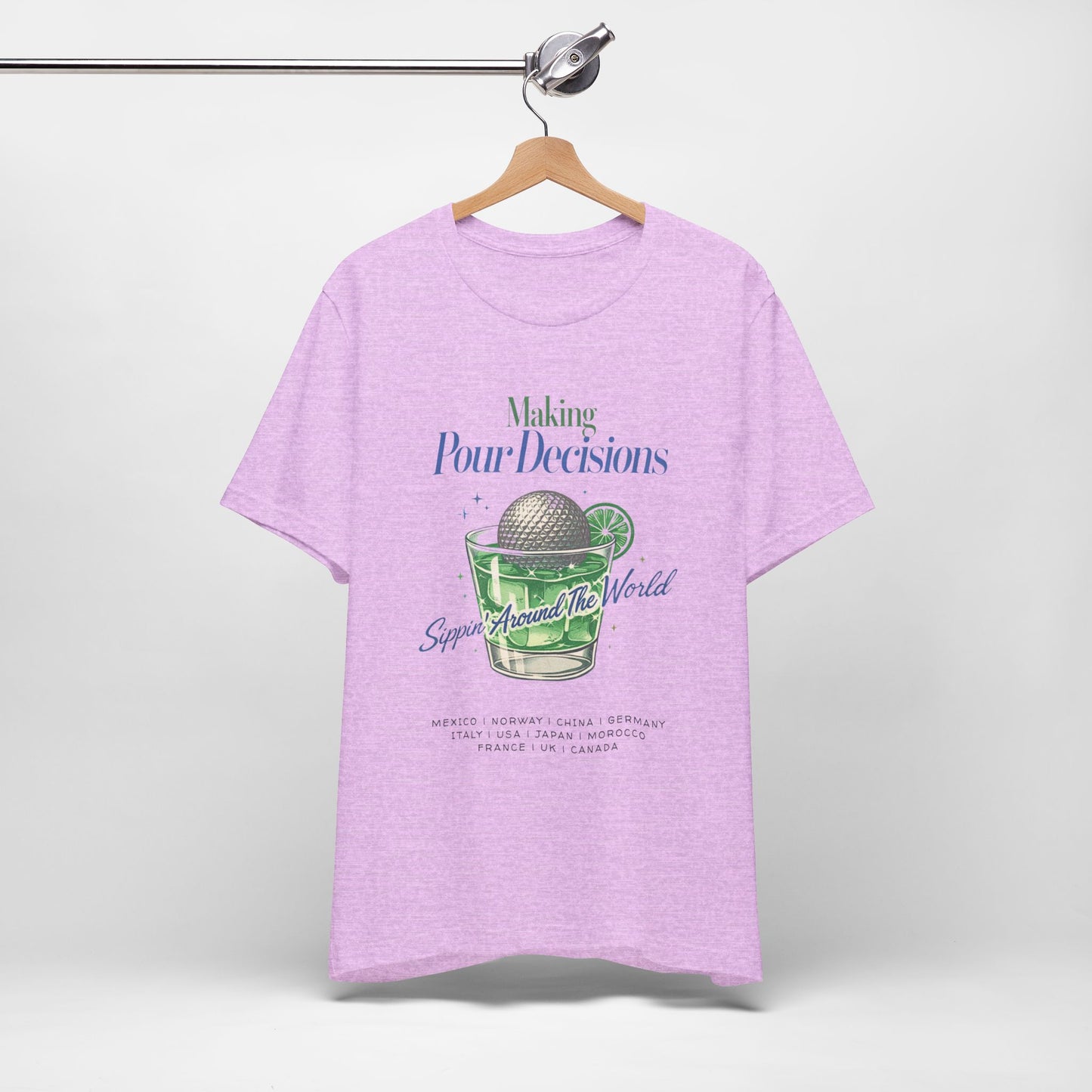 Disney Epcot Inpired Making Pour Decisions Tee — Cocktail Epcot Ball Design
