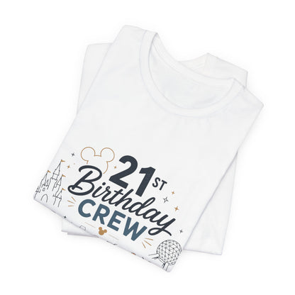 21st Birthday Crew Tee — Drinking Around The World Disney Epcot Shirt