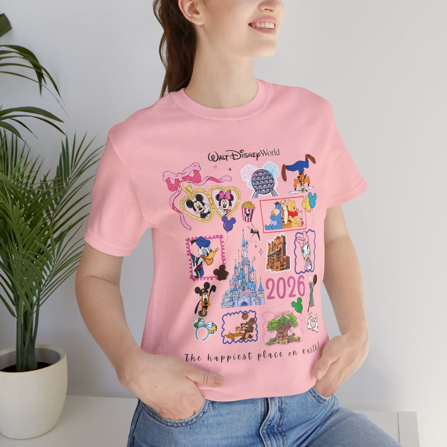 Walt Disney World 2026 Collage Tee | Castle Characters & Park Icons