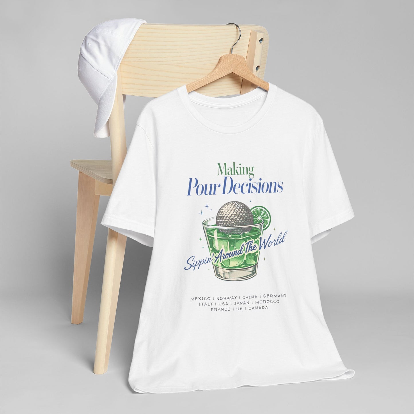 Disney Epcot Inpired Making Pour Decisions Tee — Cocktail Epcot Ball Design