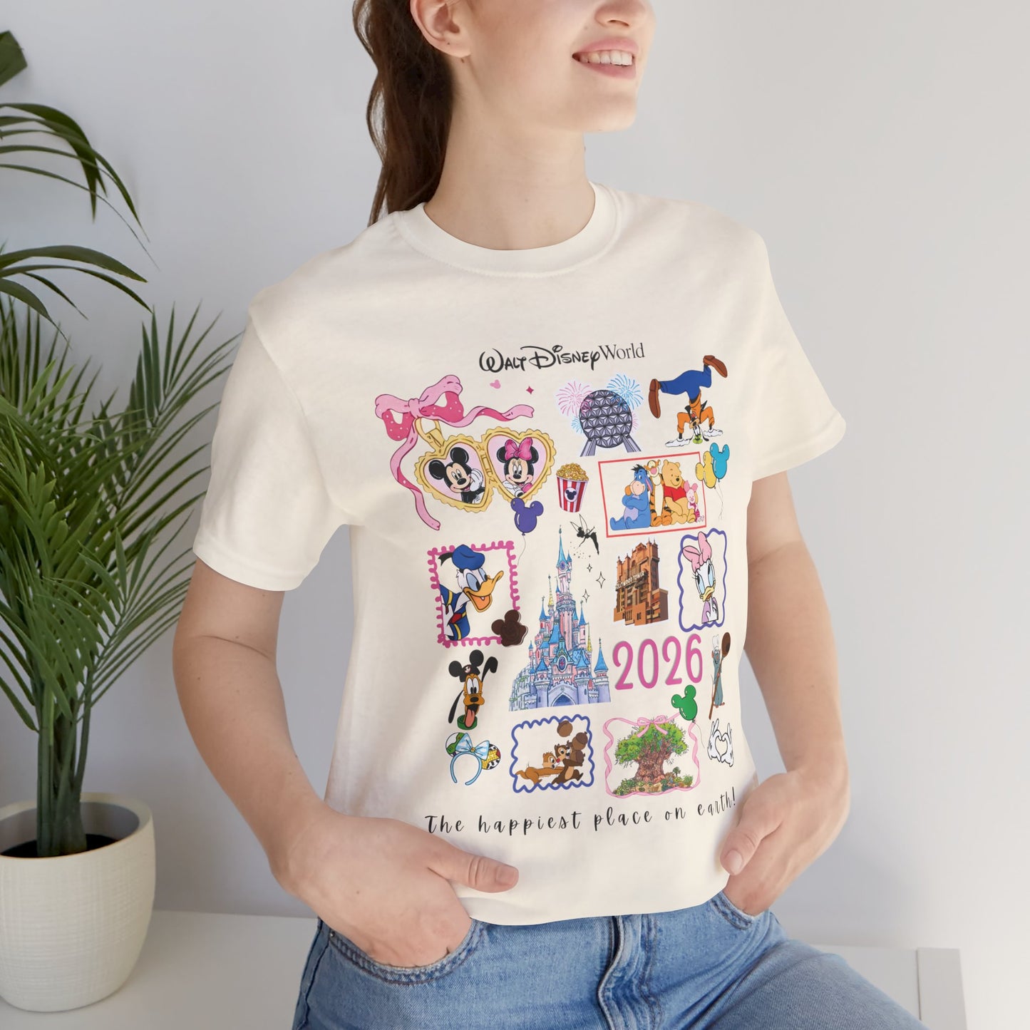 Walt Disney World 2026 Collage Tee | Castle Characters & Park Icons