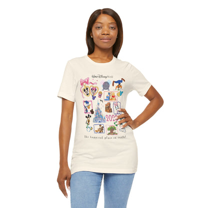 Walt Disney World 2026 Collage Tee | Castle Characters & Park Icons