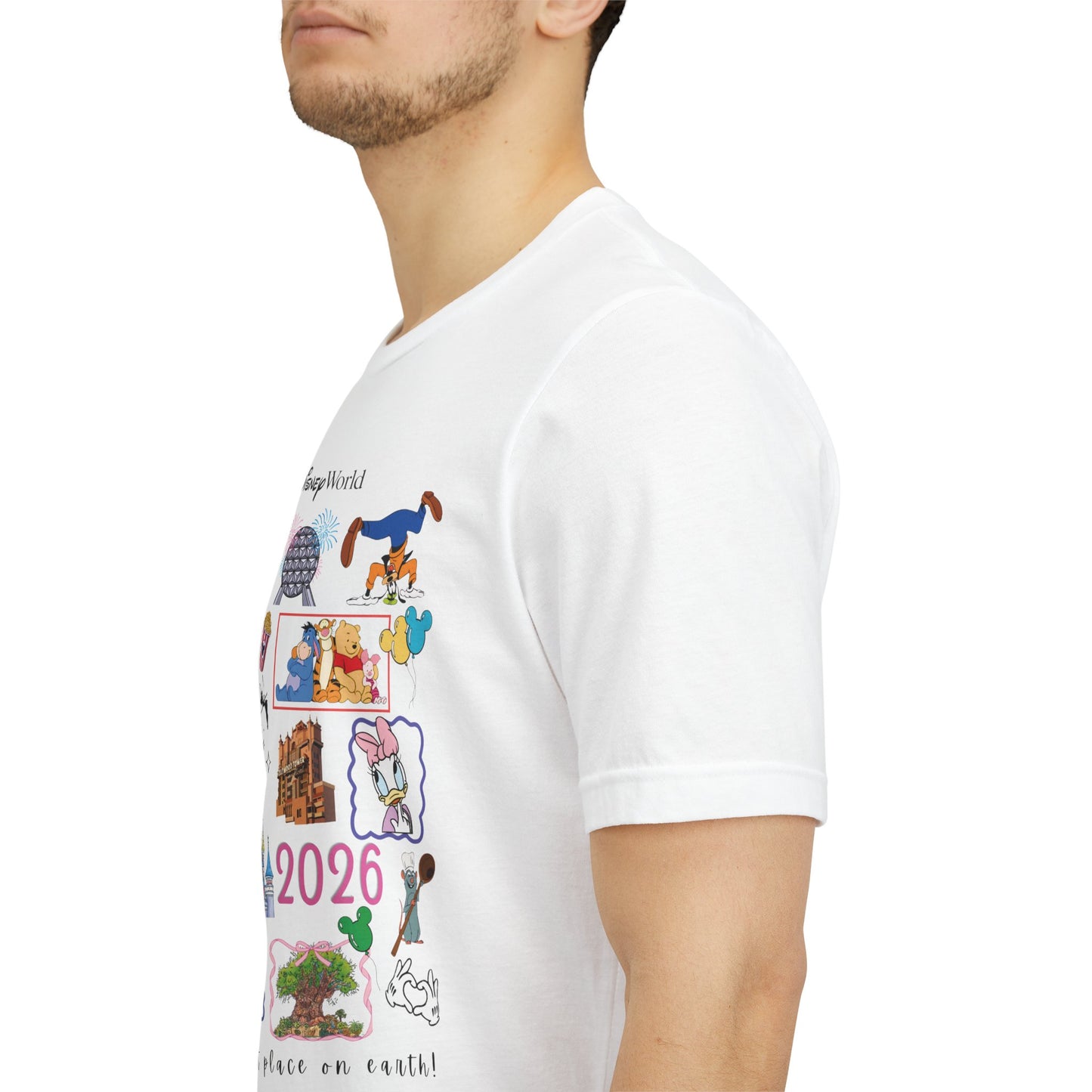 Walt Disney World 2026 Collage Tee | Castle Characters & Park Icons