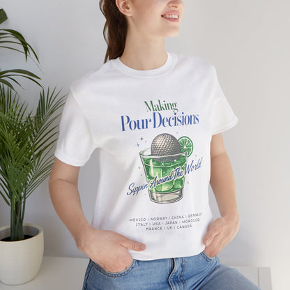 Disney Epcot Inpired Making Pour Decisions Tee — Cocktail Epcot Ball Design