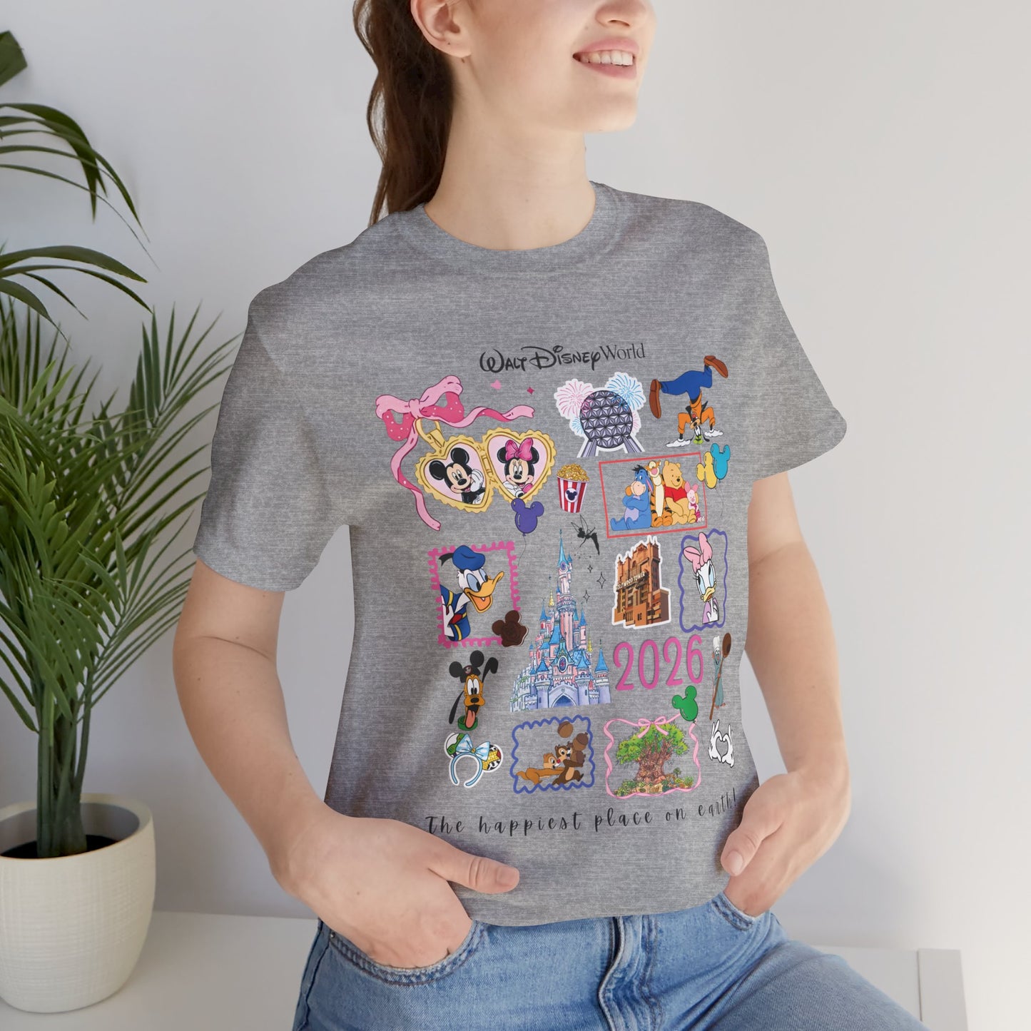 Walt Disney World 2026 Collage Tee | Castle Characters & Park Icons