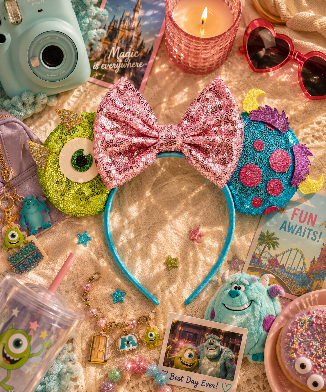 Monster's Inc Sulley & Mike Wazowski Inspired Ears