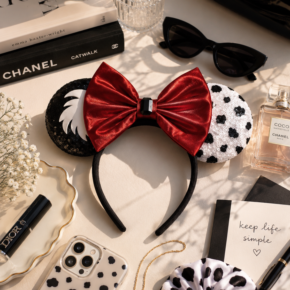 Cruella 101 Dalmations Inspired Ears
