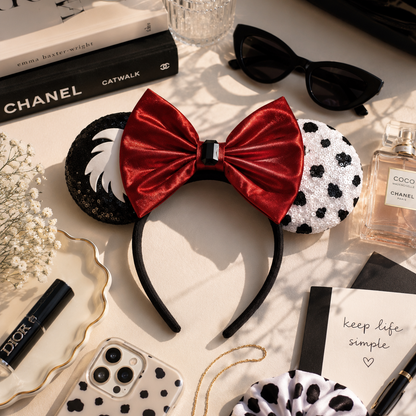 Cruella 101 Dalmations Inspired Ears
