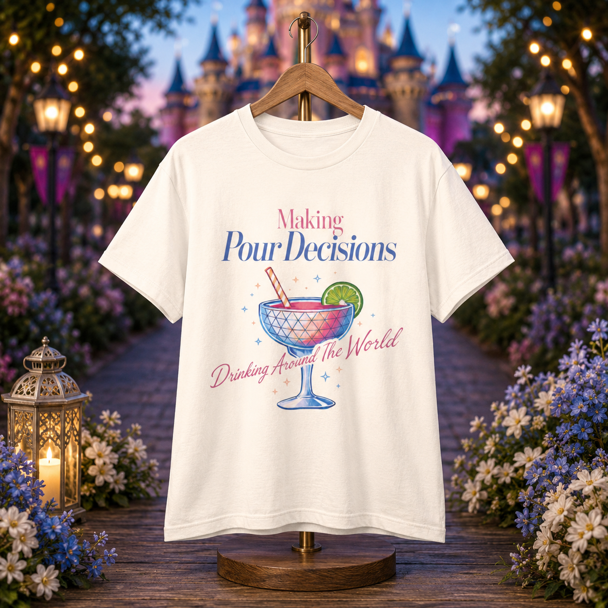 Making Pour Decisions Epcot Tee – Cocktail Drinking Around the World Checklist T‑Shirt