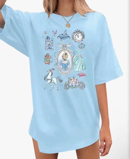 Cinderella Inspired Disney Graphic Tee Shirt