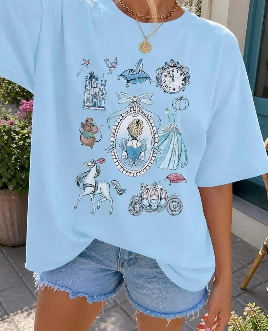 Cinderella Inspired Disney Graphic Tee Shirt