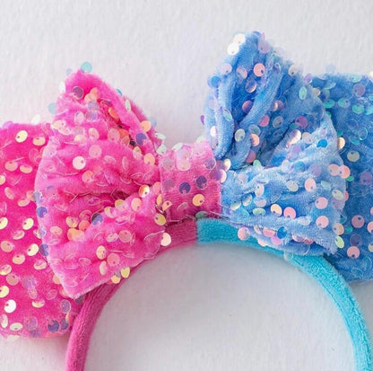 Pink & Blue Cotton Candy Sequin Ears