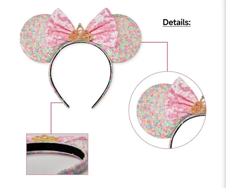 Colorful Pastel Sequin Ears